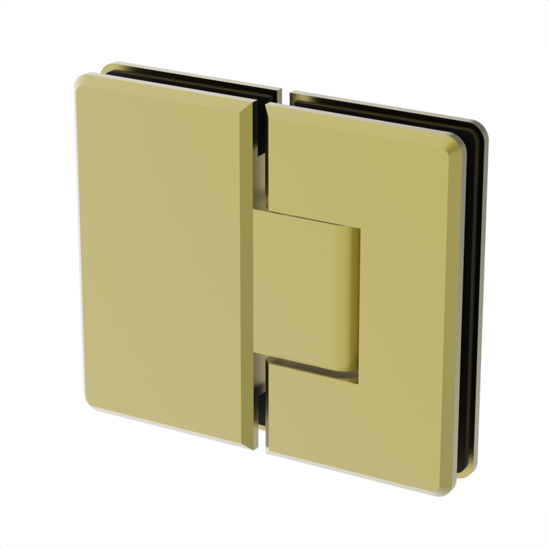 Colette heavy-duty shower hinge Glass to Glass 180° — Polished Brass