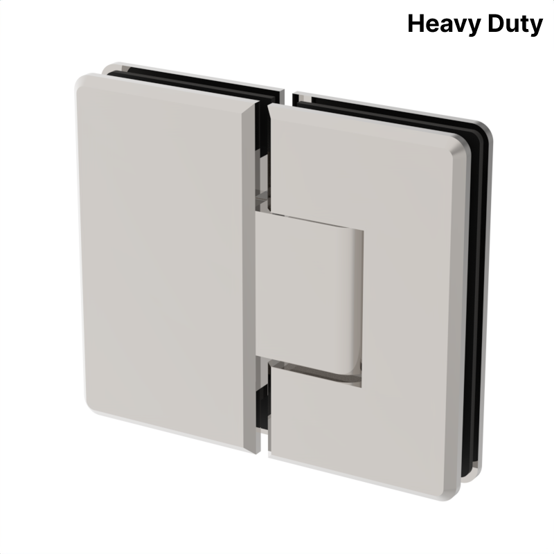 Colette heavy-duty shower hinge Glass to Glass 180° — Polished Nickel