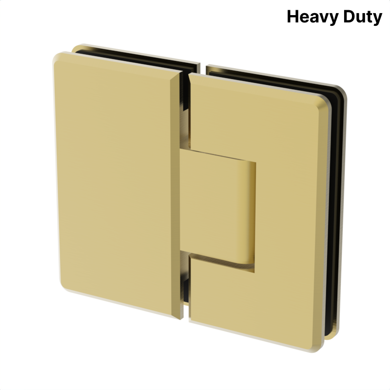 Colette heavy-duty shower hinge Glass to Glass 180° — Satin Brass
