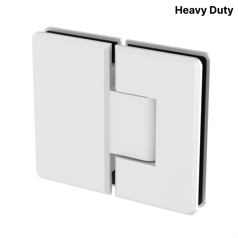 Colette heavy-duty shower hinge Glass to Glass 180° — White