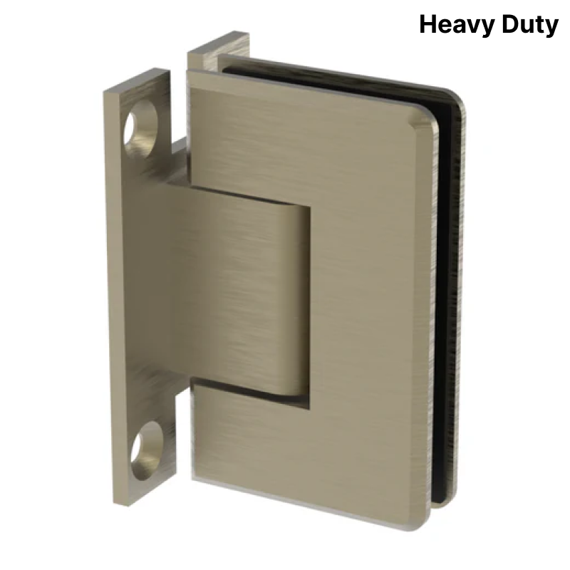 Colette heavy-duty shower hinge Wall Mount H Plate — Brushed Bronze