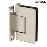 Colette heavy-duty shower hinge Wall Mount H Plate — Brushed Nickel