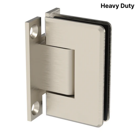 Colette heavy-duty shower hinge Wall Mount H Plate — Brushed Nickel