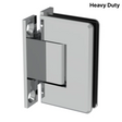 Colette heavy-duty shower hinge Wall Mount H Plate — Chrome