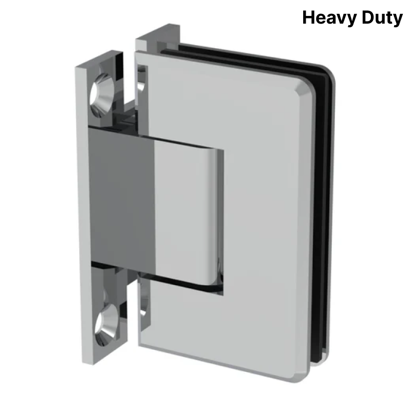 Colette heavy-duty shower hinge Wall Mount H Plate — Chrome