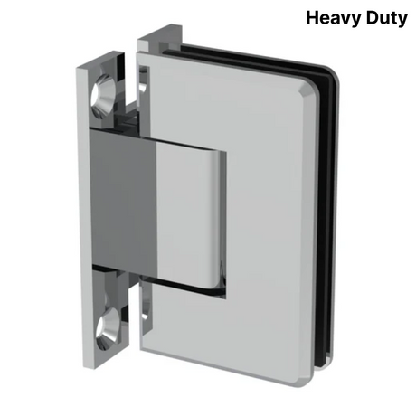 Colette heavy-duty shower hinge Wall Mount H Plate — Chrome