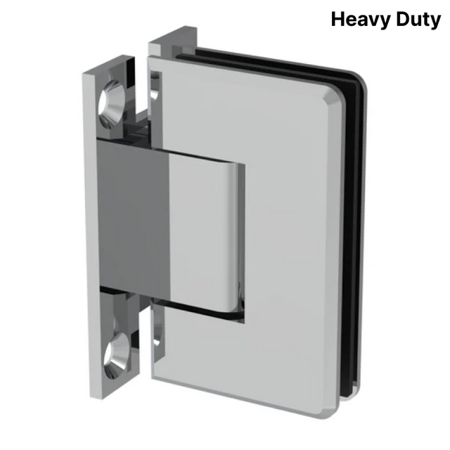 Colette heavy-duty shower hinge Wall Mount H Plate — Chrome