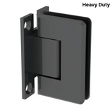 Colette heavy-duty shower hinge Wall Mount H Plate — Gun Metal