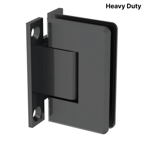 Colette heavy-duty shower hinge Wall Mount H Plate — Gun Metal