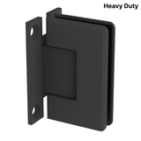 Colette heavy-duty shower hinge Wall Mount H Plate — Matte Black