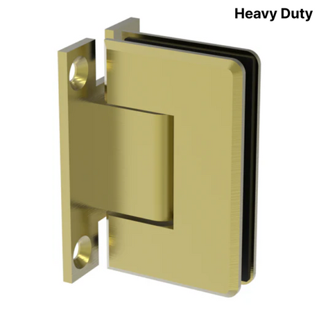 Colette heavy-duty shower hinge Wall Mount H Plate — Polished Brass
