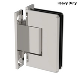 Colette heavy-duty shower hinge Wall Mount H Plate — Polished Nickel