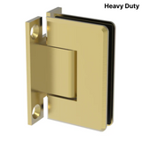 Colette heavy-duty shower hinge Wall Mount H Plate — Satin Brass