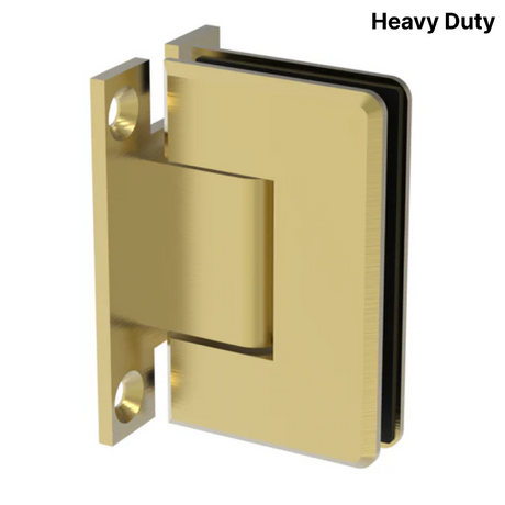 Colette heavy-duty shower hinge Wall Mount H Plate — Satin Brass