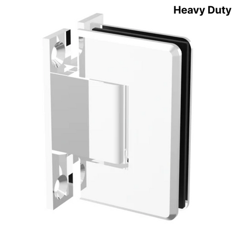 Colette heavy-duty shower hinge Wall Mount H Plate — White