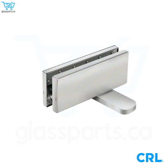 CRL Hydraulic Patch Fitting with 2-9/16" Setback - 90º Hold Open Model - Satin Anodized