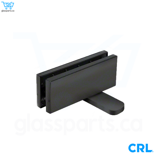 CRL Hydraulic Patch Fitting with 2-9/16" Setback - 90º Hold Open Model - Matte Black