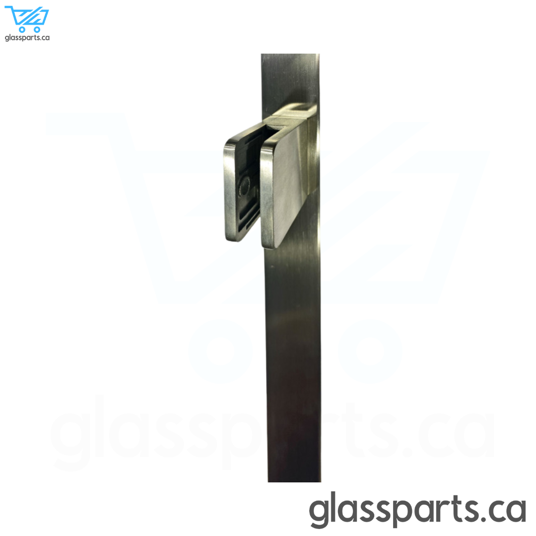 Prefabricated Blank Square Post with Base Plate and Cover - 48" - Stainless Steel