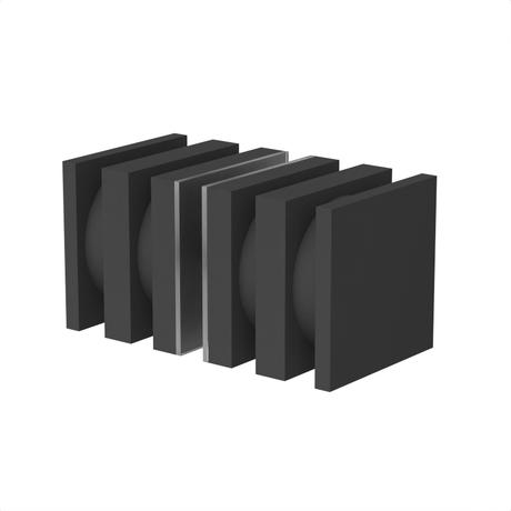 [DK160] Glass Door Knob - 160 Style Back to Back — DK160MBL