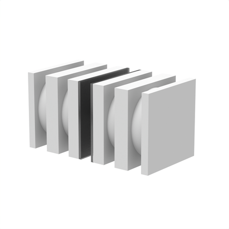 [DK160] Glass Door Knob - 160 Style Back to Back — DK160W