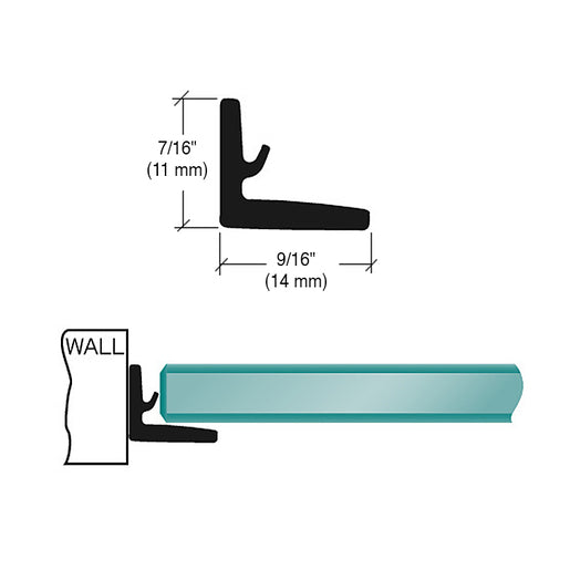 CRL 95" Replacement Clear Plastic L-Shaped Vinyl