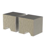 [DKSQ] Glass Door Knob - Square Style Back to Back — DKSQBBRZ