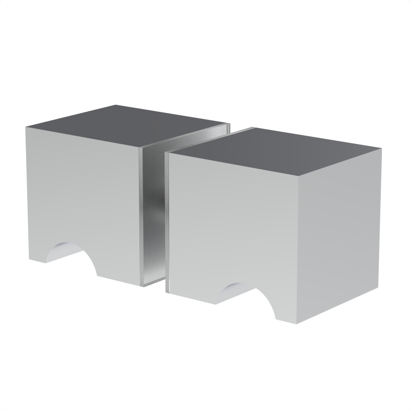 [DKSQ] Glass Door Knob - Square Style Back to Back — DKSQCH
