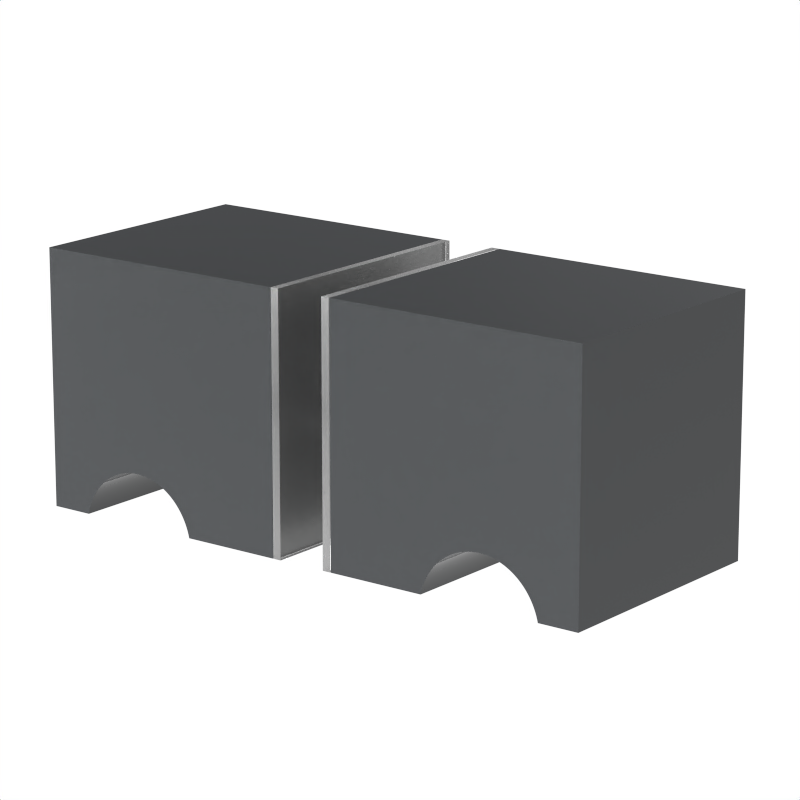 [DKSQ] Glass Door Knob - Square Style Back to Back — DKSQGM