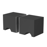 [DKSQ] Glass Door Knob - Square Style Back to Back — DKSQMBL