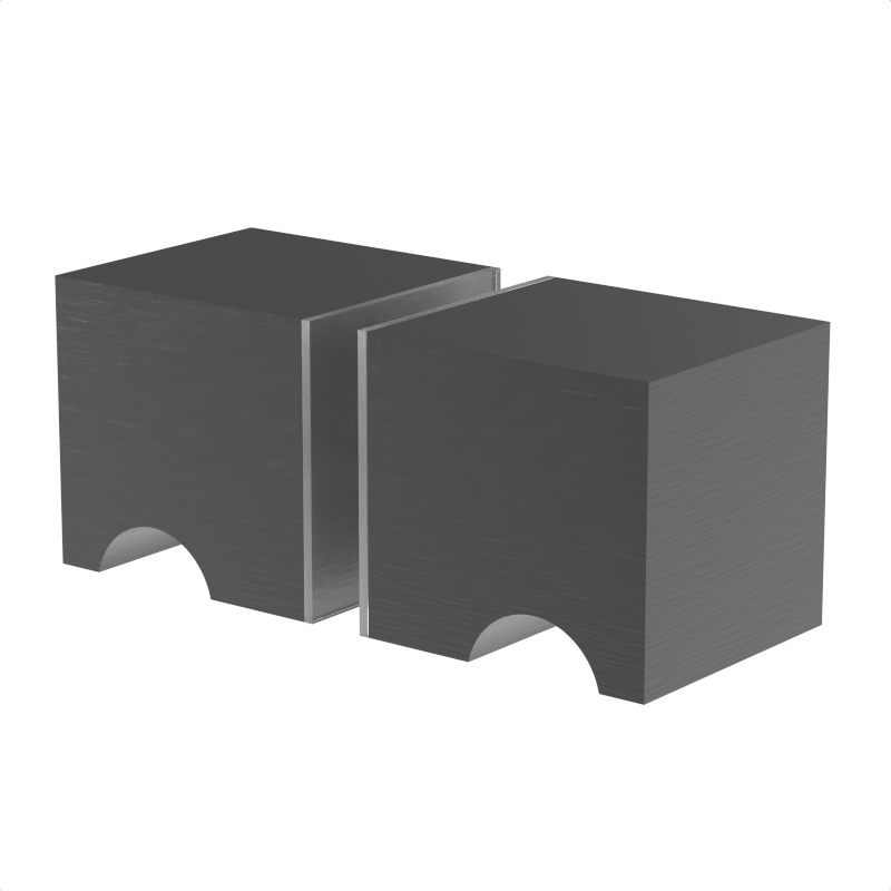 [DKSQ] Glass Door Knob - Square Style Back to Back — DKSQORB