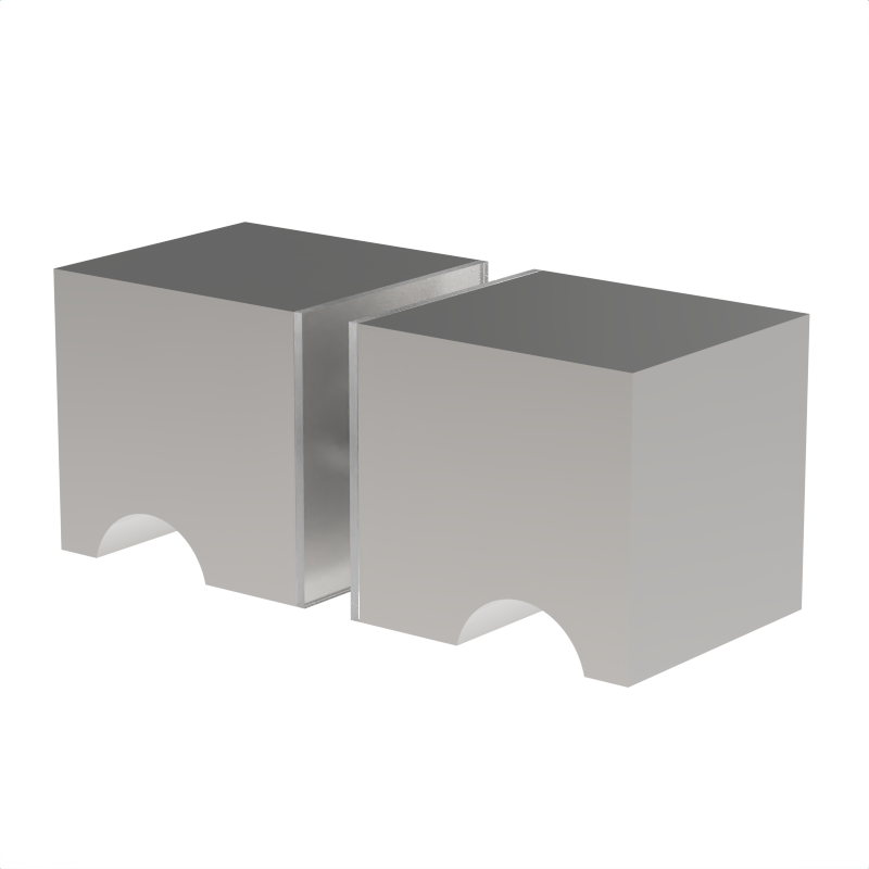 [DKSQ] Glass Door Knob - Square Style Back to Back — DKSQPN