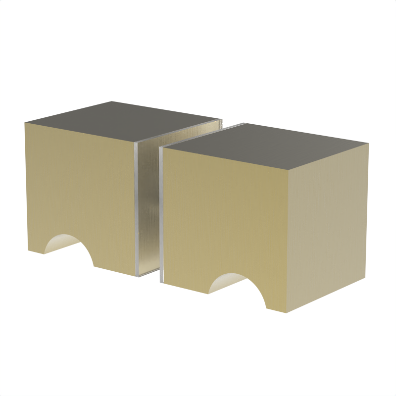 [DKSQ] Glass Door Knob - Square Style Back to Back — DKSQSB
