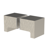 [DKSQ2] Glass Door Knob - SQ2 Style back to Back paddle — DKSQ2BN