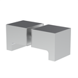 [DKSQ2] Glass Door Knob - SQ2 Style back to Back paddle — DKSQ2CH