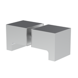 [DKSQ2] Glass Door Knob - SQ2 Style back to Back paddle — DKSQ2CH