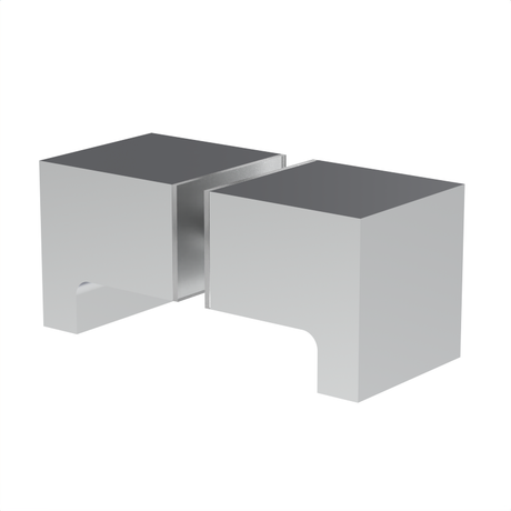 [DKSQ2] Glass Door Knob - SQ2 Style back to Back paddle — DKSQ2CH