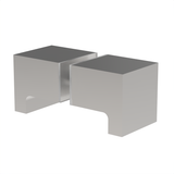 [DKSQ2] Glass Door Knob - SQ2 Style back to Back paddle — DKSQ2PN