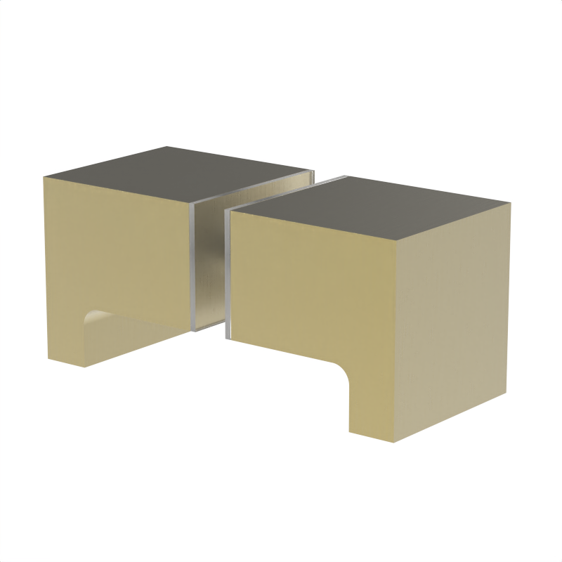 [DKSQ2] Glass Door Knob - SQ2 Style back to Back paddle — DKSQ2SB