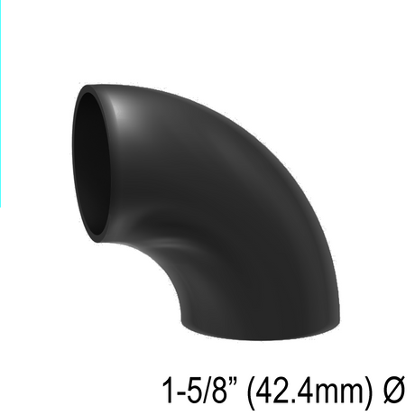 [E42.4WELD90] Handrail - Elbow for 42.4mm Round Handrail - 90° Welded — E42.4WELD90MBL