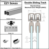 [EZY1DD] Commercial Sliding Door Kit - EZY1 - Double Sliding Door Track (118") — EZY1DDSA