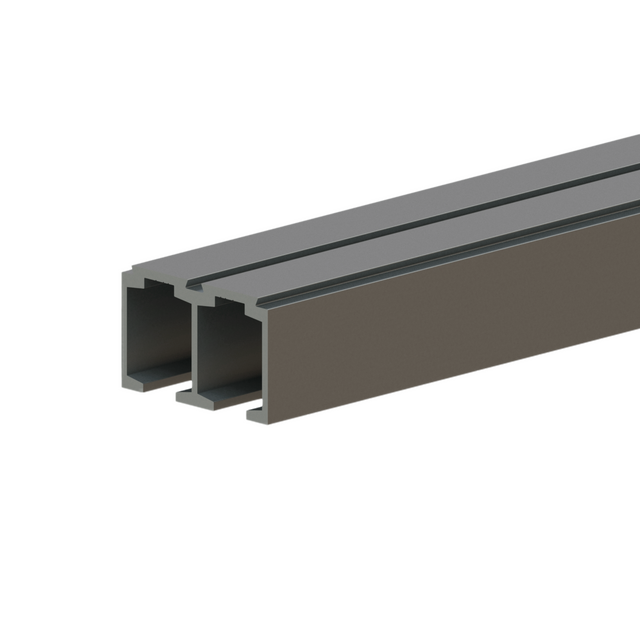 [EZY1HDD] Commercial Sliding Door Kit - EZY1 - Header - Double Sliding Door Track (118") — EZY1HDDBS