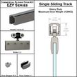 [EZY1HDSD] Commercial Sliding Door Kit - EZY1 - Heavy Duty Single Sliding Door Track (118") — EZY1HDSDBS