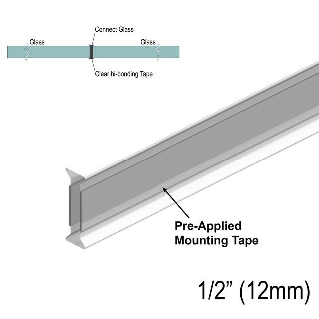 [GAPSWPG2G12] Sweep - Clear Copolymer Strip for 180 Degree 1/2" Glass (95") — GAPSWPG2G12