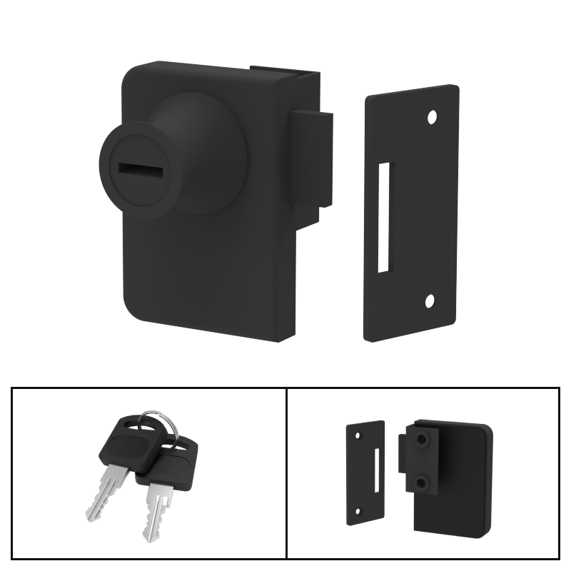 [GDLMINI258] Commercial Center Lock - Double — GDLMINI258MBL