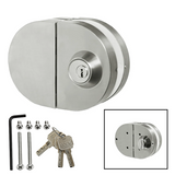 [GDLRD180D] Glass Door Lock - RD Glass to Glass - Double-Sided SLIP ON — GDLRD180DBS