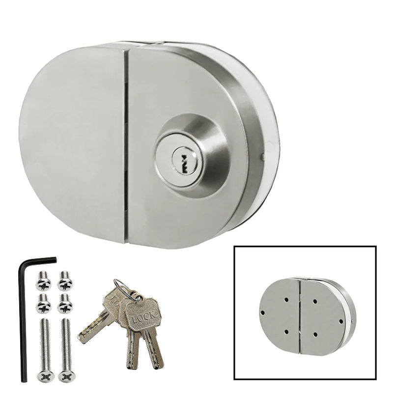 [GDLRD180S] Glass Door Lock - RD Glass to Glass - Single-Sided — GDLRD180SBS