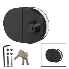 [GDLRD180S] Glass Door Lock - RD Glass to Glass - Single-Sided — GDLRD180SMBL