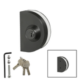 [GDLRD90S] Glass Door Lock - RD Glass to Wall - Single-Sided — GDLRD90SMBL