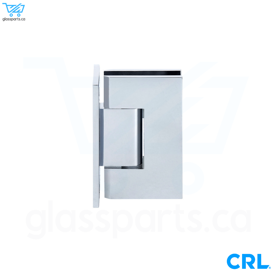 CRL Geneva 037 Series - Wall Mount Full Back Plate Standard Hinge - Polished Chrome