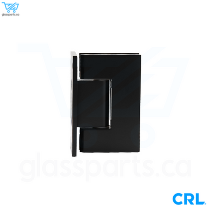 CRL Geneva série 037 – Charnière standard à plaque arrière complète pour montage mural – Noir mat